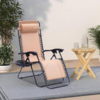 SereneLife Zero Gravity Outdoor Lounge Chairs 2 Pack – Folding Recliners - Image 2