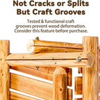 Outdoor Porch Swing Front Porch Hanging Wooden Bench Swing 3 Seat Chair - Image 4