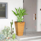 Outsunny Tall Planter for Outdoor Plants Set of 3, 28 Inch Taper Planter - Image 7