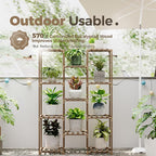 Bamworld Plant Stand Indoor Outdoor Tall Plants Shelf - Image 4