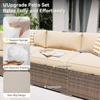 Aoxun Patio Furniture Set with Fire Pit Table, 8 Piece Outdoor Sectional Sofas - Image 4