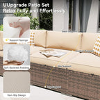 Aoxun Patio Furniture Set, 7 Piece Outdoor Sectional Sofas - Image 3