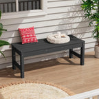 SERWALL 47 Inches Outdoor Bench, All Weather HDPE Backless Bench - Image 9