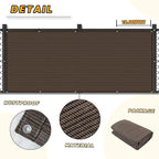 LOVE STORY 3.3'x19.7' Brown Balcony Screen Privacy Fence Cover UV Protection - Image 5