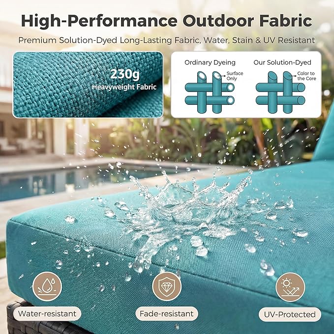 NICESOUL 11 Piece L Shaped Outdoor Conversation Set, 29.3'' High Back Comfy - Image 9