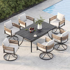 Grand patio Outdoor Dining Set, 7-Piece Patio Table and Chairs Set, Metal Woven by GrandPatio