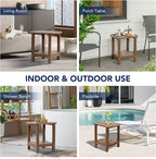 nalone Adirondack Side Table 16.5" Outdoor Side Table HDPE Plastic Double - Image 9