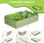 8x4x2FT Galvanized Raised Garden Bed, Galvanized Planter Boxes Outdoor - Image 4