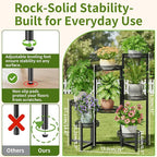 Plant Stand Indoor Outdoor, 7 Tier Large Plant Stand - Image 3