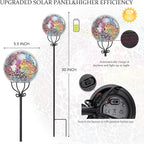 VCUTEKA Solar Outdoor Lights Garden Decor Mosaic Solar Garden Lights Waterproof - Image 3
