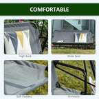 Outsunny 3-Person Porch Swing - Image 5