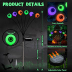 BrizLabs 6 Pack 36 LED Halloween Solar Eyeball Lights, 2 Modes Outdoor - Image 5