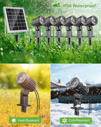 CLY 6 in 1 Solar Spot Lights Outdoor, 2700K Warm White Solar Spotlights - Image 5