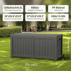 DRATO 120 Gallon Large Deck Box, Outdoor Storage Box - Image 6