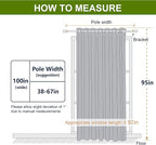 NICETOWN Blackout Wide Sliding Door Curtains - Image 6