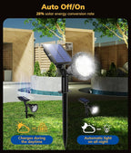 Solar Spot Lights for Outside, 21 LED Outdoor Solar Lights for Yard, 6 Pack - Image 2