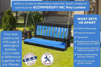 Poly Lumber Wood 4FT Mission Porch Swing Amish Craftsmandship Made in USA HDPE - Image 3