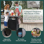 Keter Outdoor Grill Prep Table & Serving Cart, Stainless Steel Top, 40 Gal - Image 3