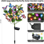Solar Lights Outdoor Garden Decor: 4 Pack 68 Silk Butterflies - Image 2