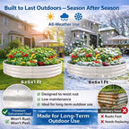 Round Galvanized Raised Garden Bed, Heavy Duty Metal Planter Box - Image 3