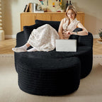74.6" Oversized Round Chaise Lounge Chair - Image 8