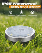 btfarm 10 Pack Solar Lights Outdoor, 8 LED Solar Ground Lights IP65 Waterproof - Image 3