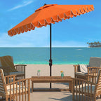 SAFAVIEH 9ft Outdoor Patio Umbrella, Auto Crank Tilt, UV Resistant - Image 2
