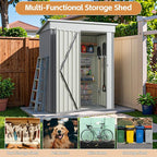 Greesum 5×3 FT Outdoor Storage Shed, Metal Storaged Sheds Without Floor - Image 5