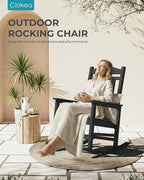 Ciokea Oversized Outdoor Rocking Chairs Set of 3, 380lbs Heavy-Duty Large Patio - Image 8