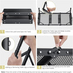 Anbte Folding Grill Table, 3ft Tri-Fold Aluminum Folding Table Adjustable - Image 9