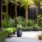 Kante 11.8 Inch Tall Concrete Planter, Large Indoor Outdoor Plant Pot - Image 6