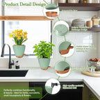 6 Inch Self Watering Pots for Indoor Plants – Small Plastic Planters - Image 6