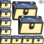 Solar Motion Sensor Outdoor Lights, Super Bright Solar Lights Outdoor Waterproof by Claoner
