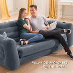 Intex Inflatable Pull-Out Sofa: Velvety Surface, 2-in-1 Valve - Image 4