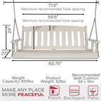 Amish Casual Heavy Duty 800 Lb Mission Treated Porch Swing - Image 7