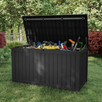 EasyUp 180 Gallon Outdoor Storage Box, Resin Waterproof UV-Resistant Deck Box - Image 6