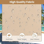 GYMAX Lounge Chairs for Outside, Extra High Folding Beach Tanning Lounger - Image 9