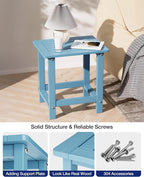 YEFU Outdoor Side Table for Patio: 16" HIPS Weather - Image 6