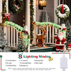 Jnaurb Christmas Candy Cane Lights, 66ft 480 LED Connectable Flexible White & - Image 3