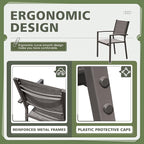 Flamaker Patio Chairs Textilene Outdoor Chairs Set of 6 Stackable Dining Chair - Image 4