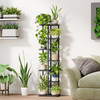 Bamworld Tall Plant Stand Indoor, Corner 7 Tier Metal Plant Shelf - Image 3