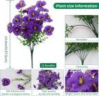12 Bundles Artificial Pansy Flowers - Image 2