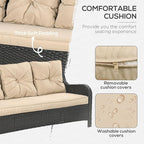 Outsunny 3-Seater Outdoor Sofa - Image 4