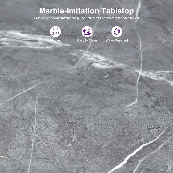 PURPLE LEAF Rectangular Patio Bar High Table Aluminum Stool Dining Table - Image 7