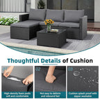 3-Piece Outdoor Patio Sectional Sofa Set - Image 5
