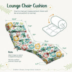 4 Pack Outdoor Chaise Lounge Chair Cushion 75.1 x 22.8 x 4.7 Inches 100% - Image 3