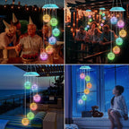 Toodour Solar Wind Chime, Color Changing Moroccan Ball Wind Chimes, LED - Image 6