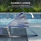 Outsunny Chaise Lounge Chair Outdoor Set of 2 - Image 4
