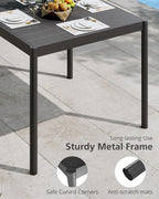 Aluminum Patio Dining Table for 2-4 Person, 34 in x 36 in Rectangle Outdoor - Image 5