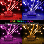 Mlambert 144Ft Multicolor Outdoor Patio Lights, Dimmable RGB Cafe String Lights - Image 7